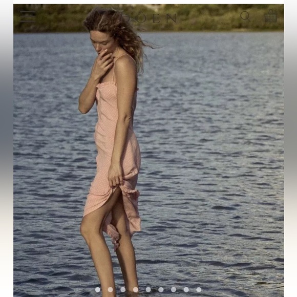 New DOEN Calsi Maxi Dress in Cherry Blossom Sz L - Picture 11 of 11